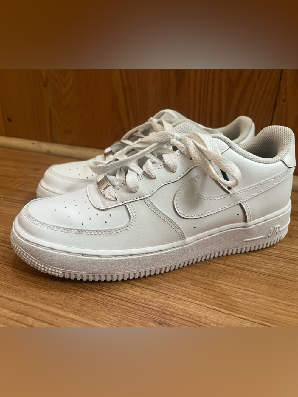 Nike All-White Low-Top Leather Sneakers